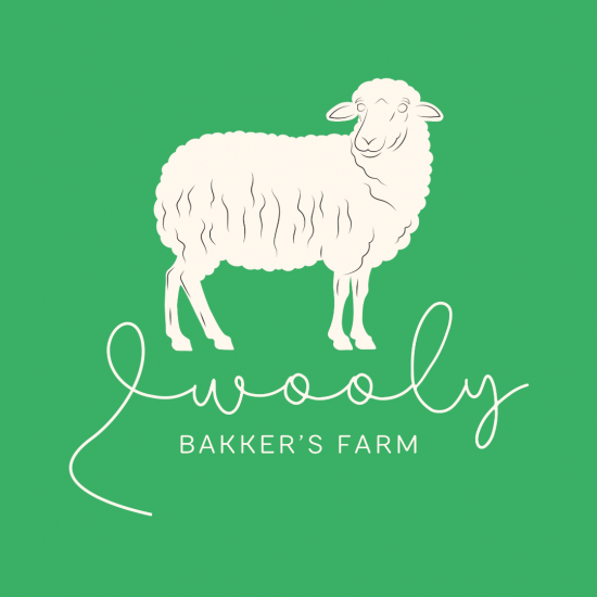Black white illustrated sheep farm logo 3
